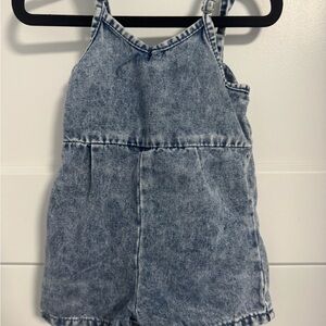 SHEIN Washed Denim Kids Romper